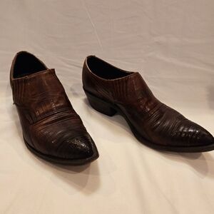 Vintage brown leather, Nocona ankle boots size 8.5